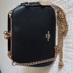 Coach Black Kisslock  Crossbody Bag